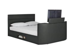 Hygena Gemini Double TV Bed Frame - Black.